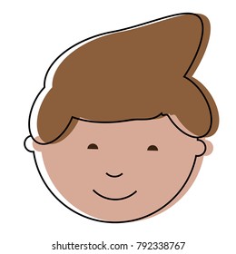 cartoon man face icon