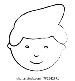 cartoon man face icon
