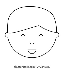 cartoon man face icon