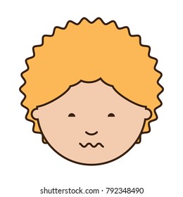 cartoon man face icon
