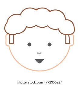 cartoon man face icon