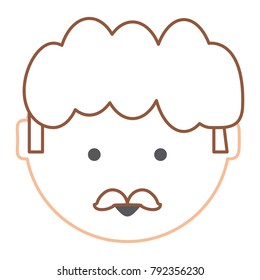 cartoon man face icon