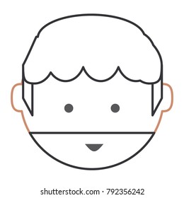 cartoon man face icon