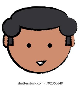 cartoon man face icon