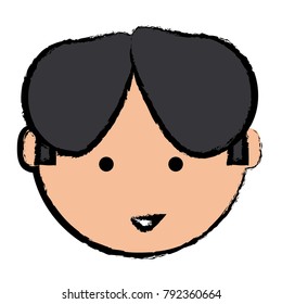 cartoon man face icon