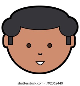 cartoon man face icon