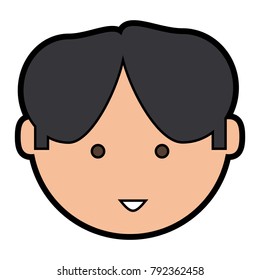 cartoon man face icon