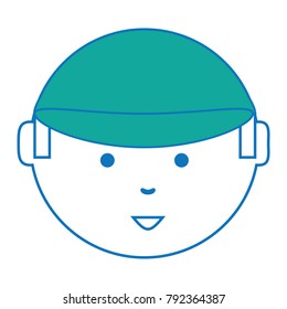 cartoon man face icon