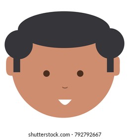 cartoon man face icon