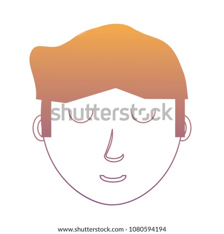 cartoon man face icon