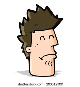 cartoon man feeling sick