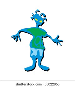 Cartoon man figure, vector