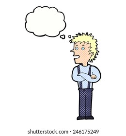 cartoon man with folded arms
