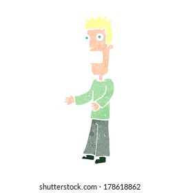hombre de caricatura que se asusta