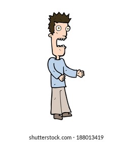 cartoon man freaking out