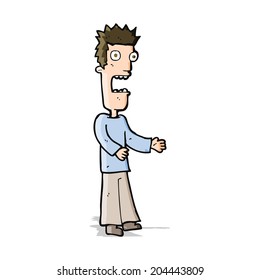 cartoon man freaking out