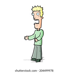 cartoon man freaking out