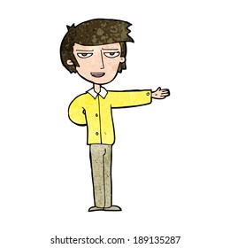 homem de desenho animado gestando bem-vindo