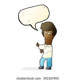 caricaturista con un gesto salvaje con una burbuja de habla