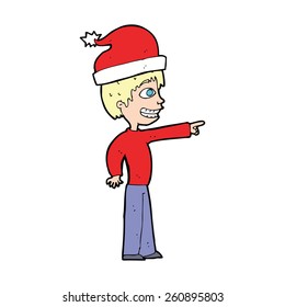 cartoon man getting ready for christmas