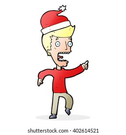 caricaturista preparando Navidad