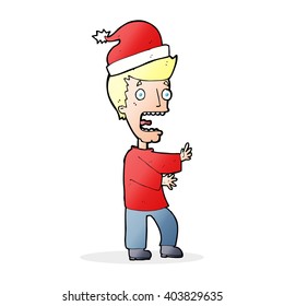 caricaturista preparando Navidad