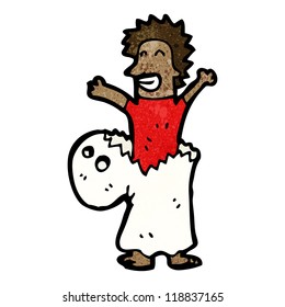 Cartoon-Mann in Geisterkostüm