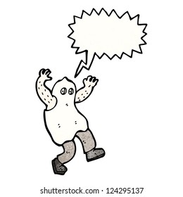 cartoon man in ghost costume