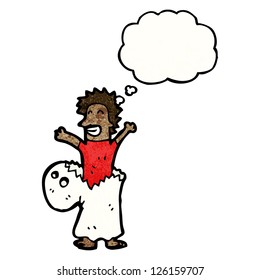 cartoon man in ghost costume