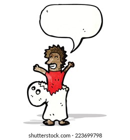 Cartoon-Mann in Geisterkostüm
