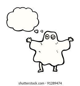 cartoon man in ghost halloween costume