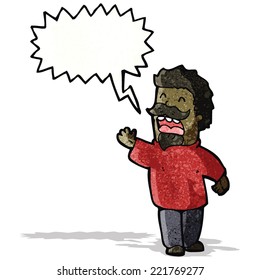 caricaturista dando discurso