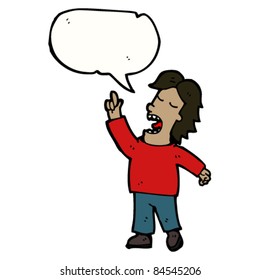cartoon man giving a speech