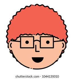 Cartoon man with glasses