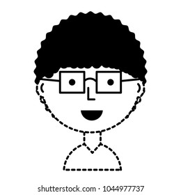 Cartoon man with glasses