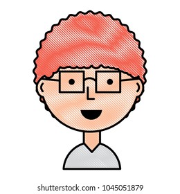 Cartoon man with glasses