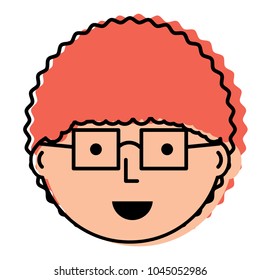 Cartoon man with glasses