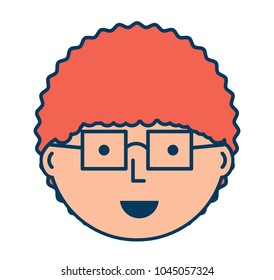Cartoon man with glasses