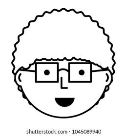 Cartoon man with glasses