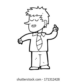 Cartoon-Mann mit guter Idee