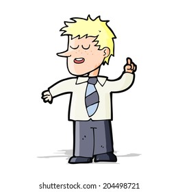 cartoon man with good idea