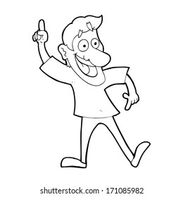 cartoon man with great idea