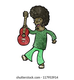cartoon man with guitar