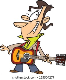 Cartoon man with a guitar