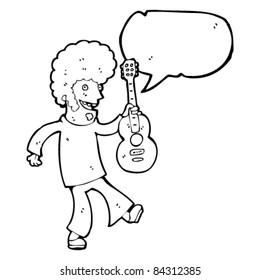 caricaturista con guitarra