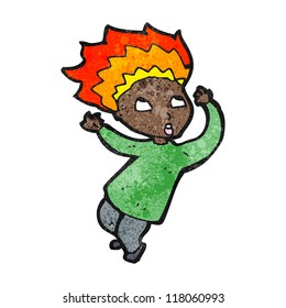 Cartoon Man Hair On Fire Stock Vector (Royalty Free) 118060993 ...