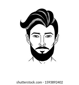 Cartoon Man Hairstyle Icon Vector Stock Vector (Royalty Free ...