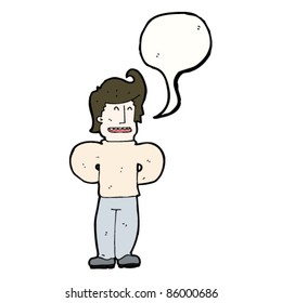 cartoon man with hands behind back cartoon man with hands behind back