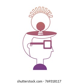 cartoon man head icon
