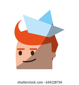 cartoon man head icon image